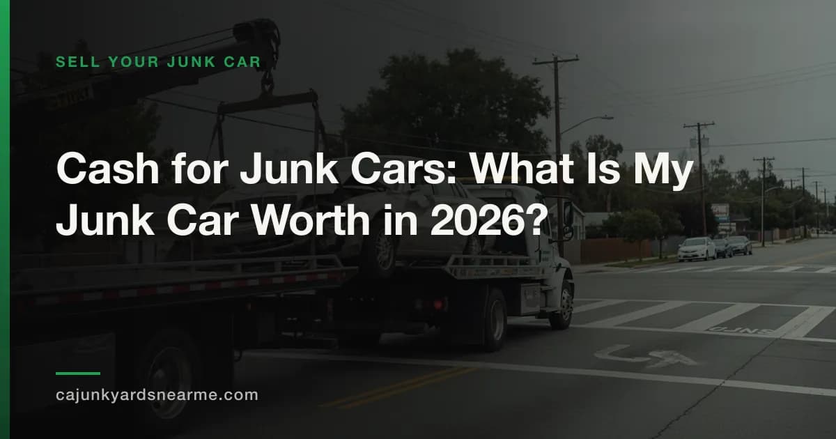 Cash for Junk Cars: What Is My Junk Car Worth in 2026?