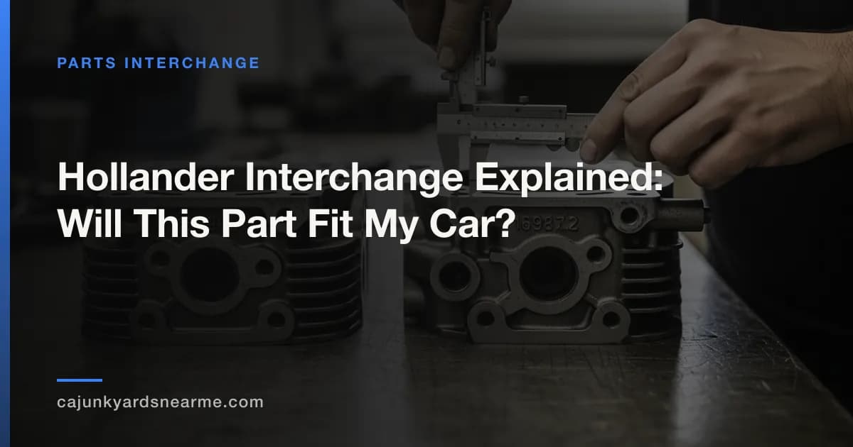 Hollander Interchange Explained: Will This Part Fit My Car?