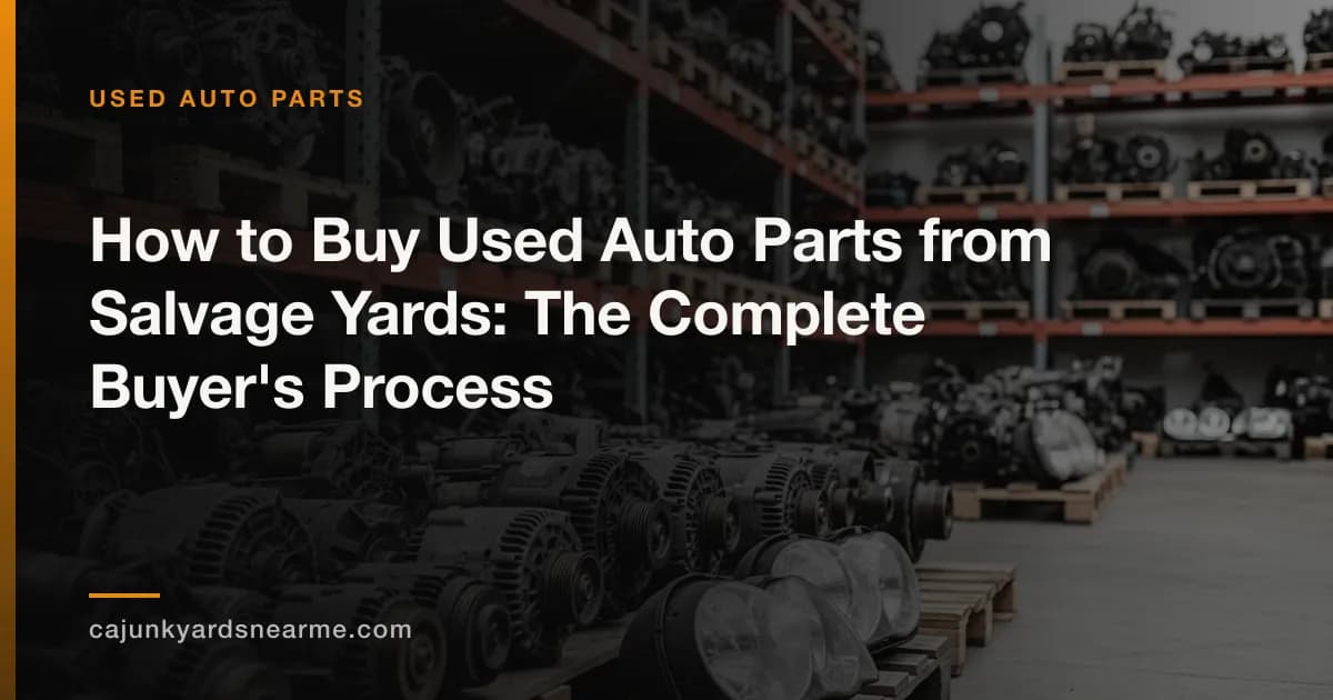 How to Buy Used Auto Parts from Salvage Yards: The Complete Buyer's Process
