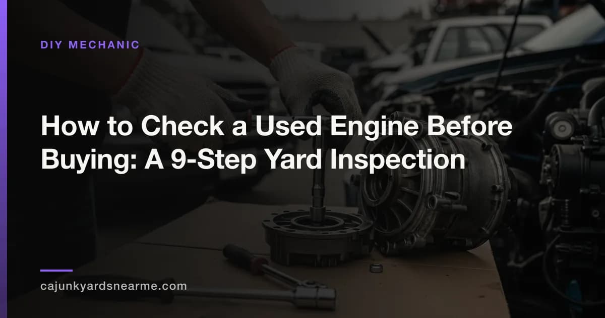 How to Check a Used Engine Before Buying: A 9-Step Yard Inspection
