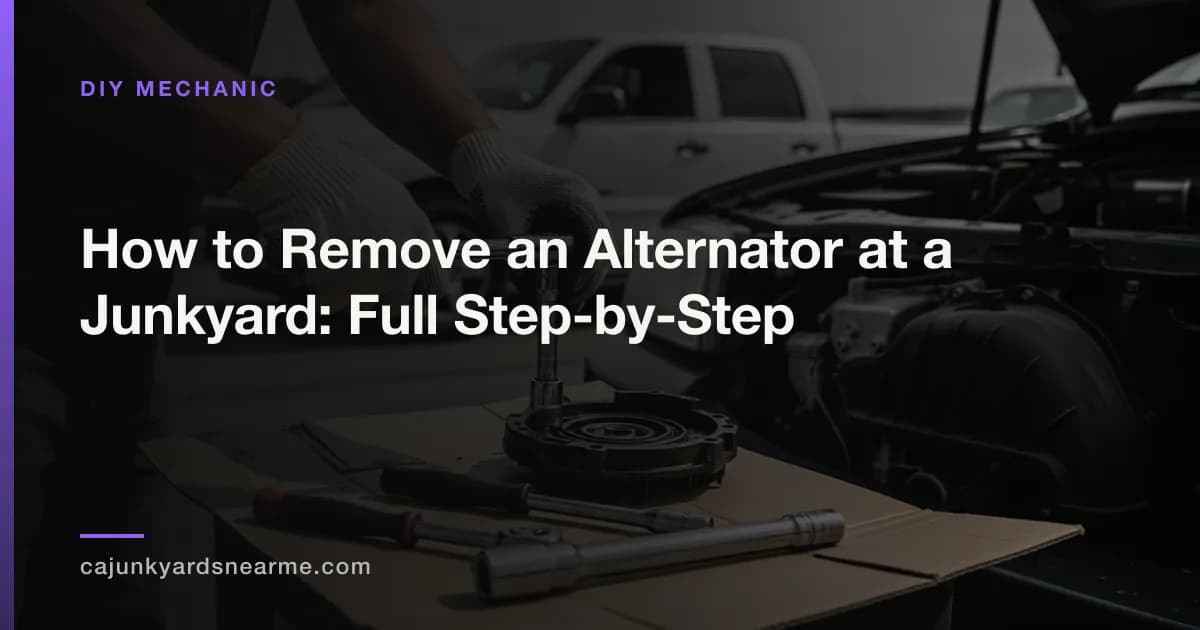 How to Remove an Alternator at a Junkyard: Full Step-by-Step