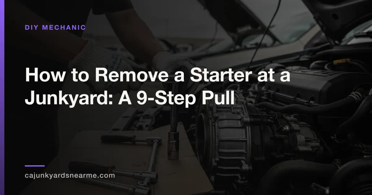 How to Remove a Starter at a Junkyard: A 9-Step Pull