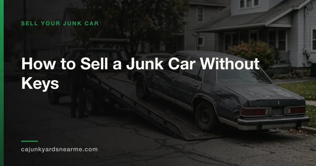 How to Sell a Junk Car Without Keys