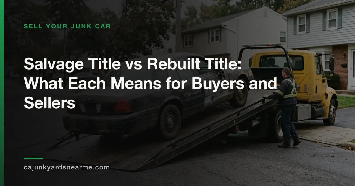 Salvage Title vs Rebuilt Title: What Each Means for Buyers and Sellers