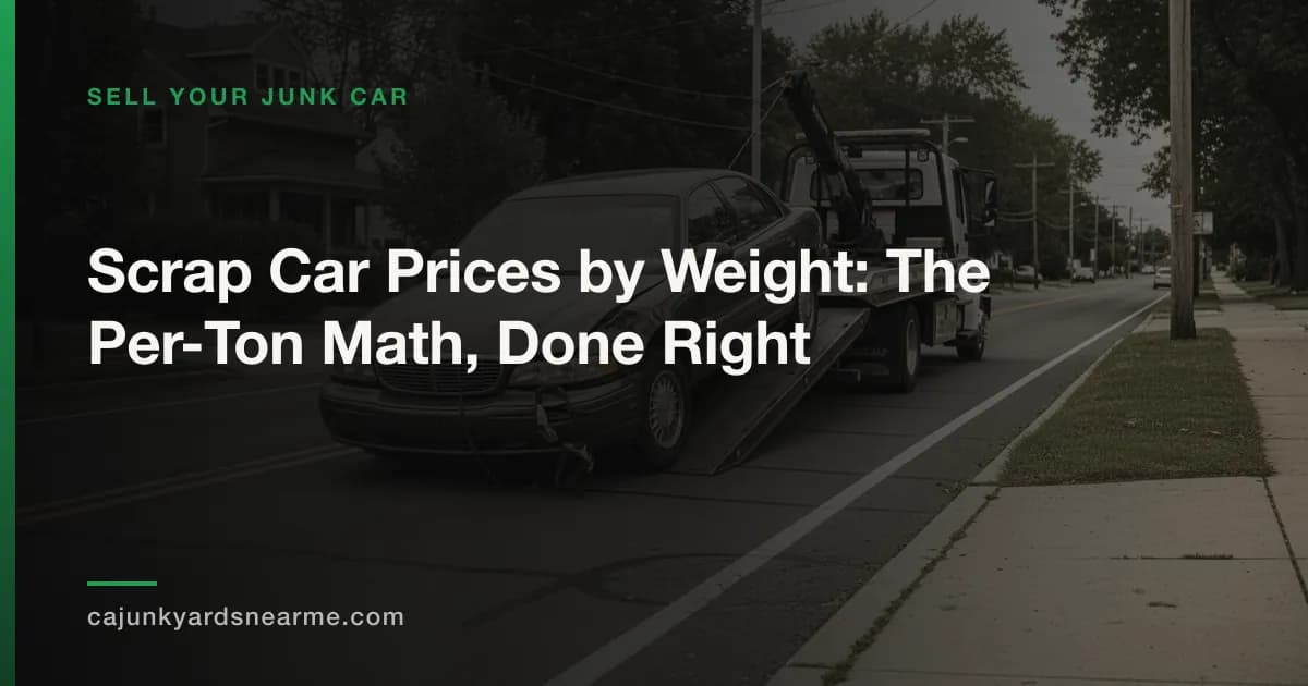 Scrap Car Prices by Weight: The Per-Ton Math, Done Right