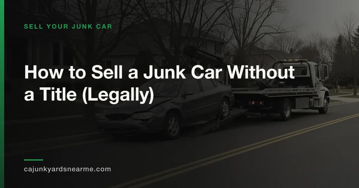 How to Sell a Junk Car Without a Title (Legally)