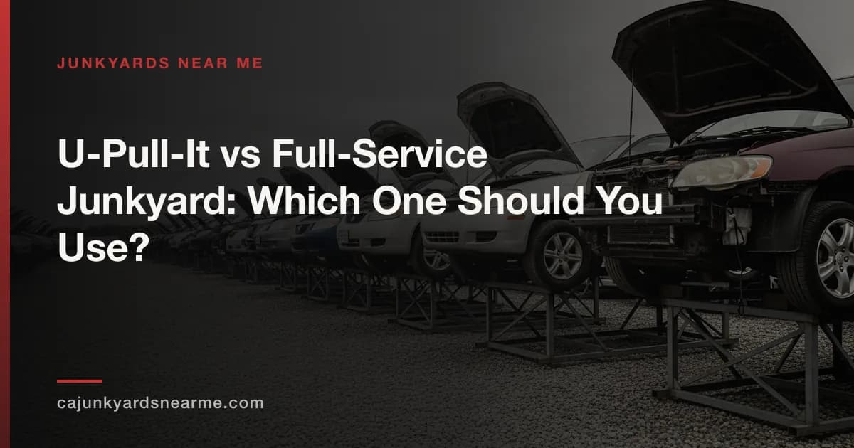 U-Pull-It vs Full-Service Junkyard: Which One Should You Use?