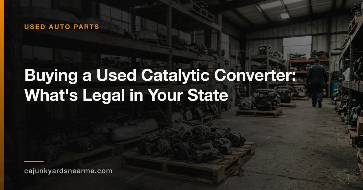 Buying a Used Catalytic Converter: What's Legal in Your State