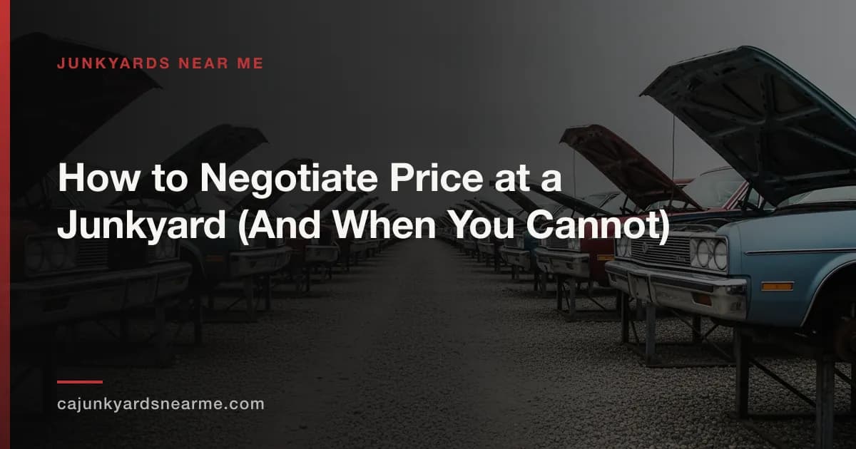 How to Negotiate Price at a Junkyard (And When You Cannot)
