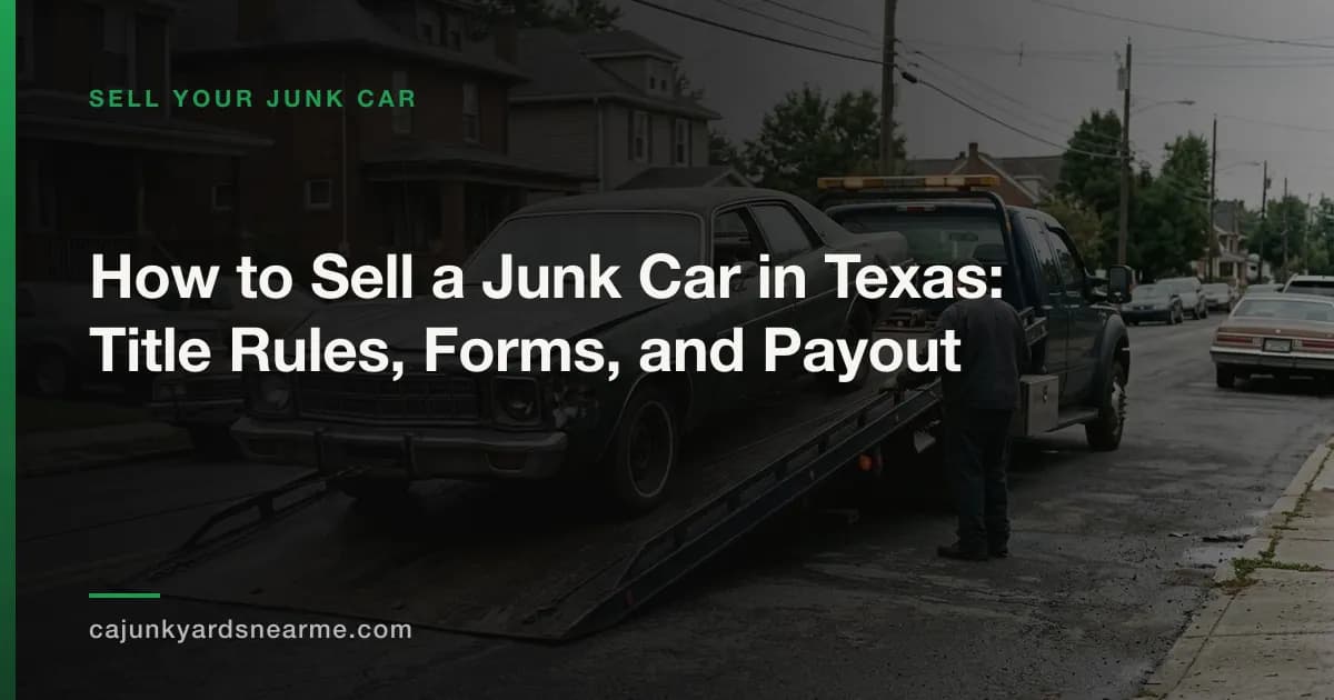 How to Sell a Junk Car in Texas: Title Rules, Forms, and Payout