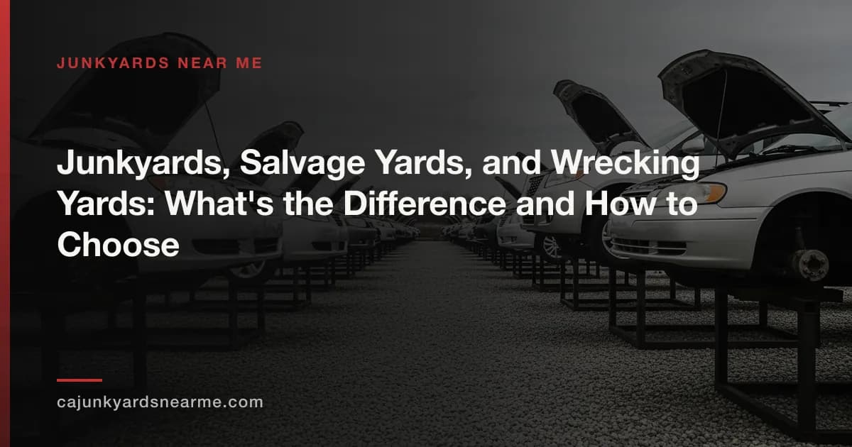 Junkyards, Salvage Yards, and Wrecking Yards: What's the Difference and How to Choose