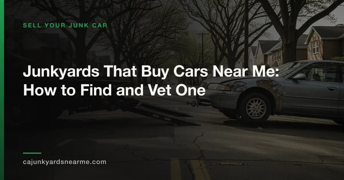 Junkyards That Buy Cars Near Me: How to Find and Vet One