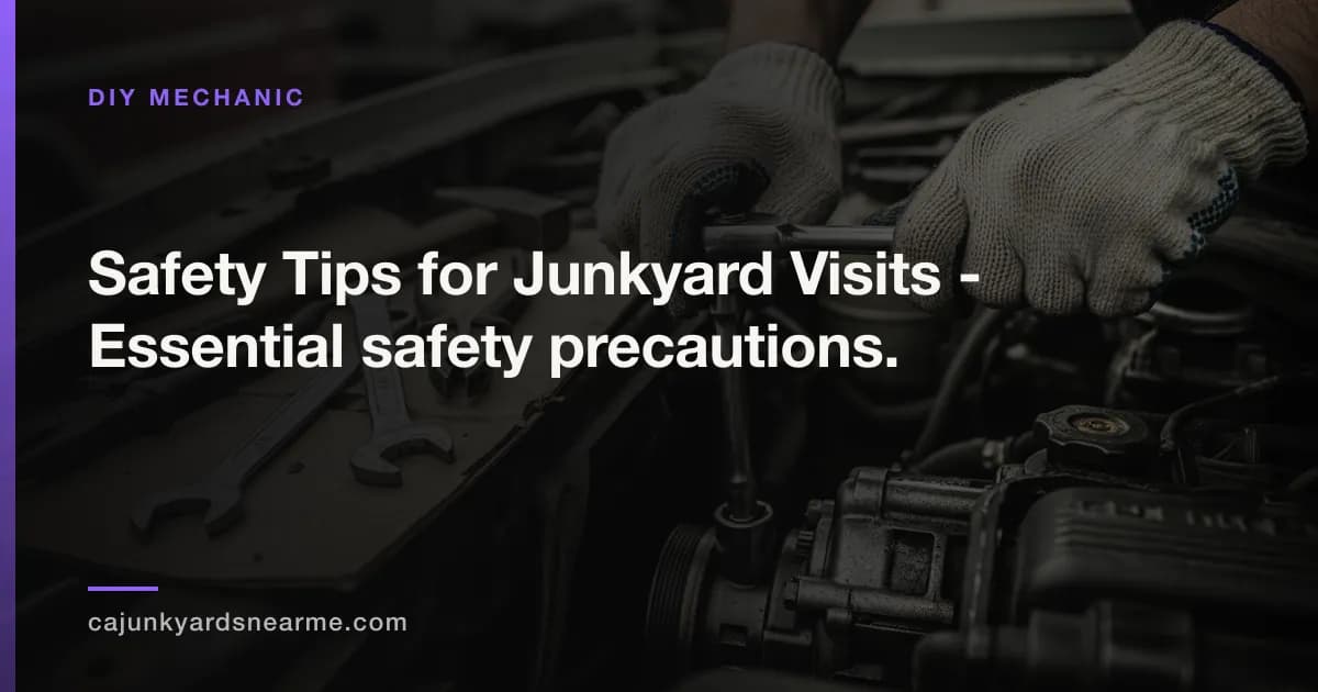 Safety Tips for Junkyard Visits - Essential safety precautions.