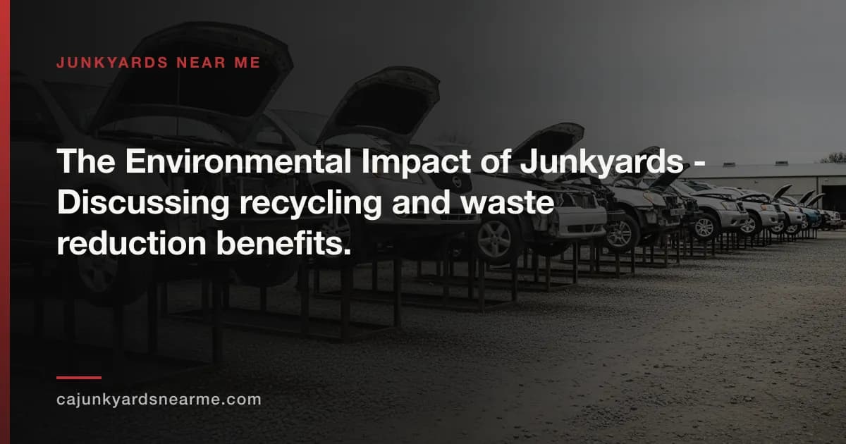 The Environmental Impact of Junkyards - Discussing recycling and waste reduction benefits.