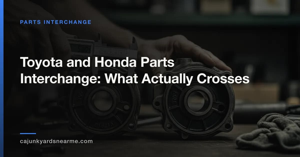 Toyota and Honda Parts Interchange: What Actually Crosses