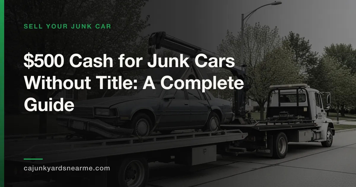 $500 Cash for Junk Cars Without Title: A Complete Guide