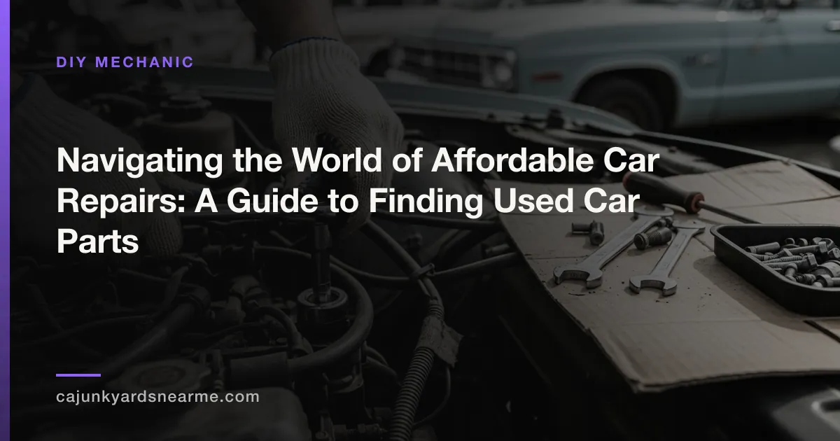 Navigating the World of Affordable Car Repairs: A Guide to Finding Used Car Parts