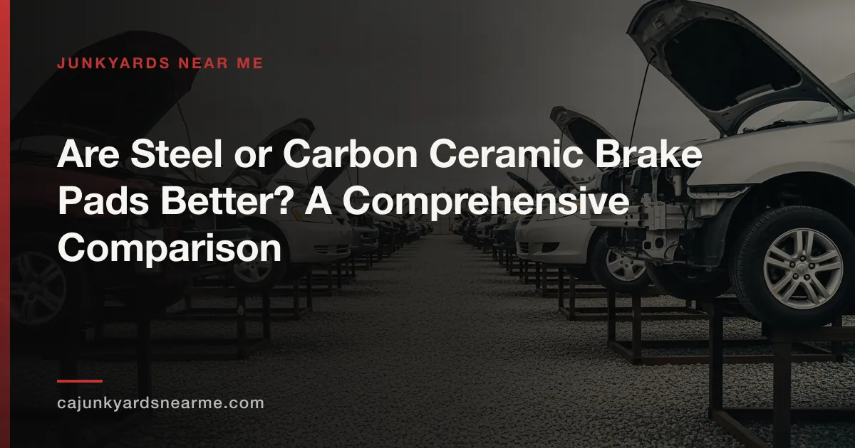 Are Steel or Carbon Ceramic Brake Pads Better? A Comprehensive Comparison