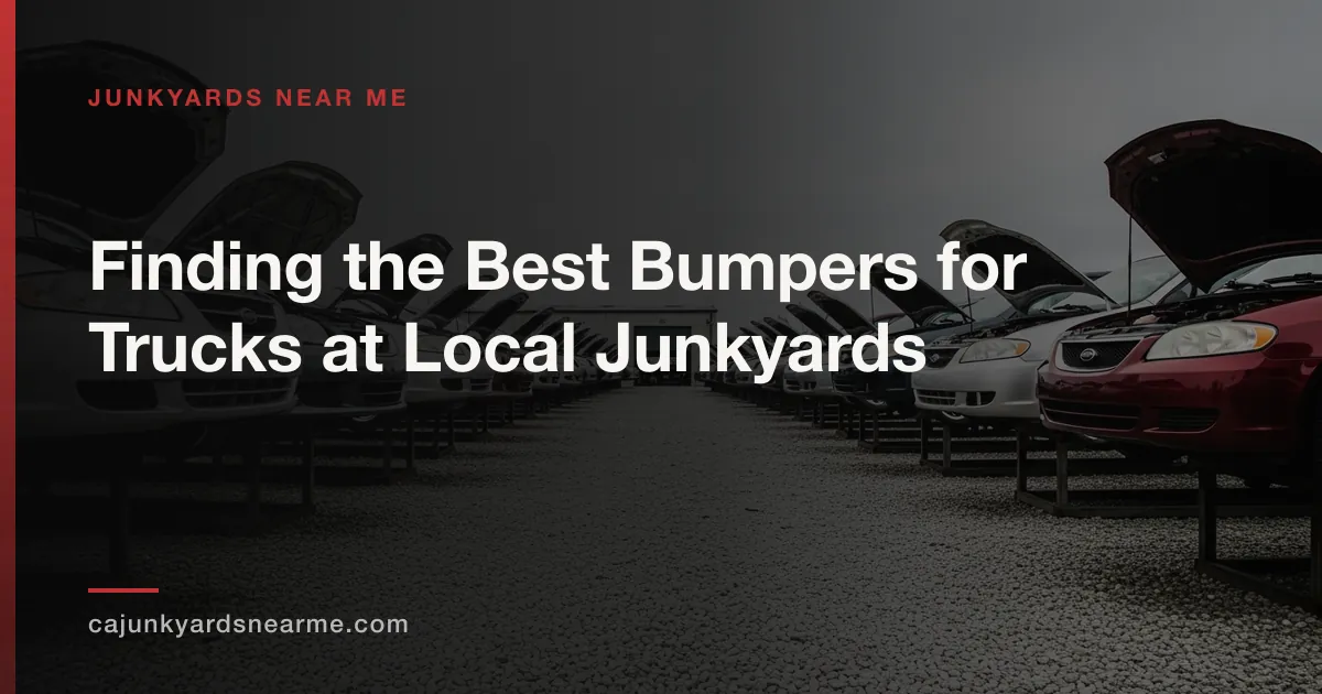 Finding the Best Bumpers for Trucks at Local Junkyards