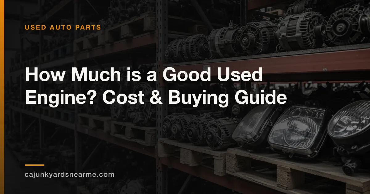 How Much is a Good Used Engine? Cost & Buying Guide