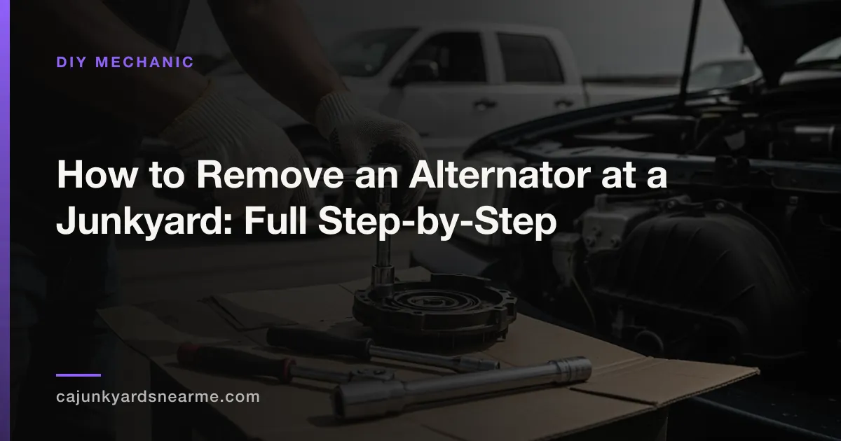 How to Remove an Alternator at a Junkyard: Full Step-by-Step