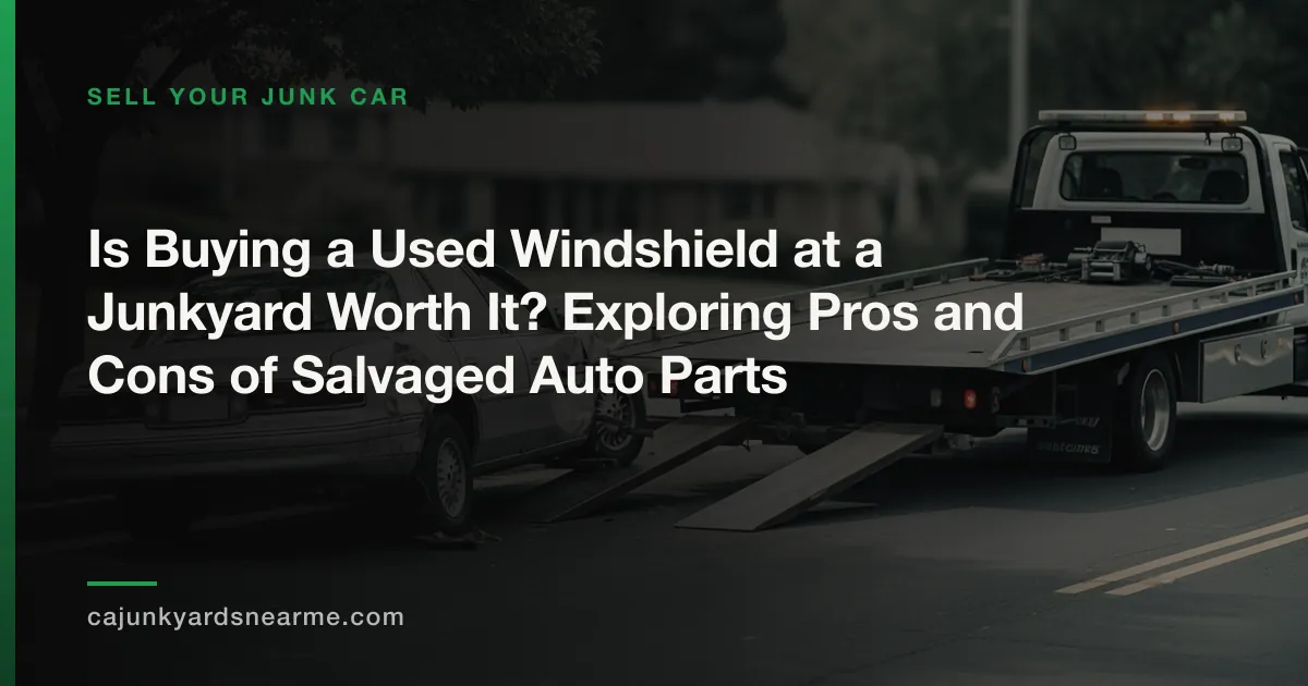 Is Buying a Used Windshield at a Junkyard Worth It? Exploring Pros and Cons of Salvaged Auto Parts