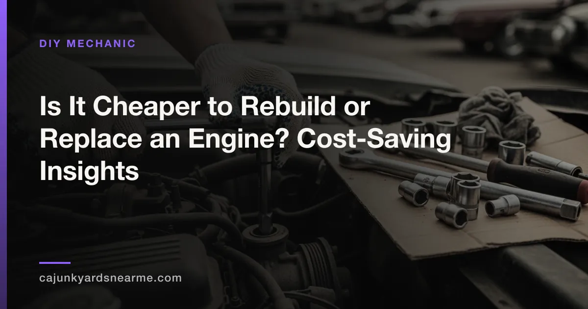 Is It Cheaper to Rebuild or Replace an Engine? Cost-Saving Insights
