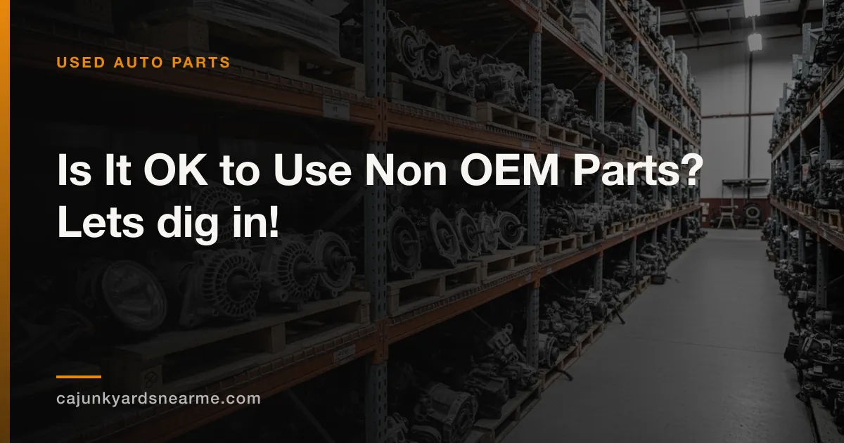 Is It OK to Use Non OEM Parts? Lets dig in!