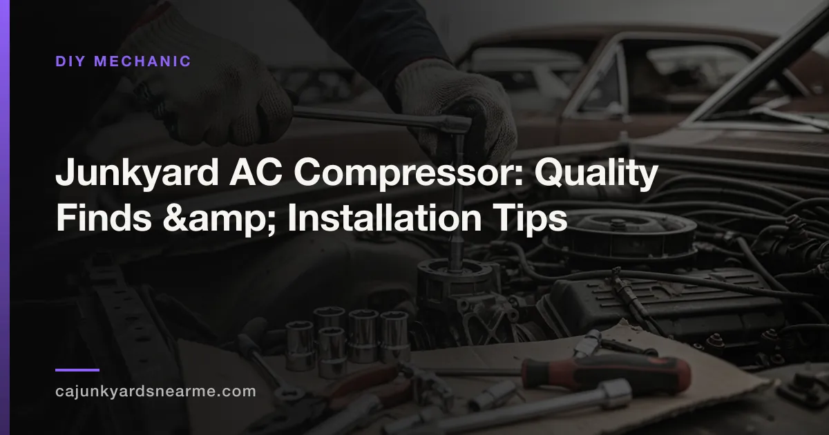 Junkyard AC Compressor: Quality Finds &amp; Installation Tips