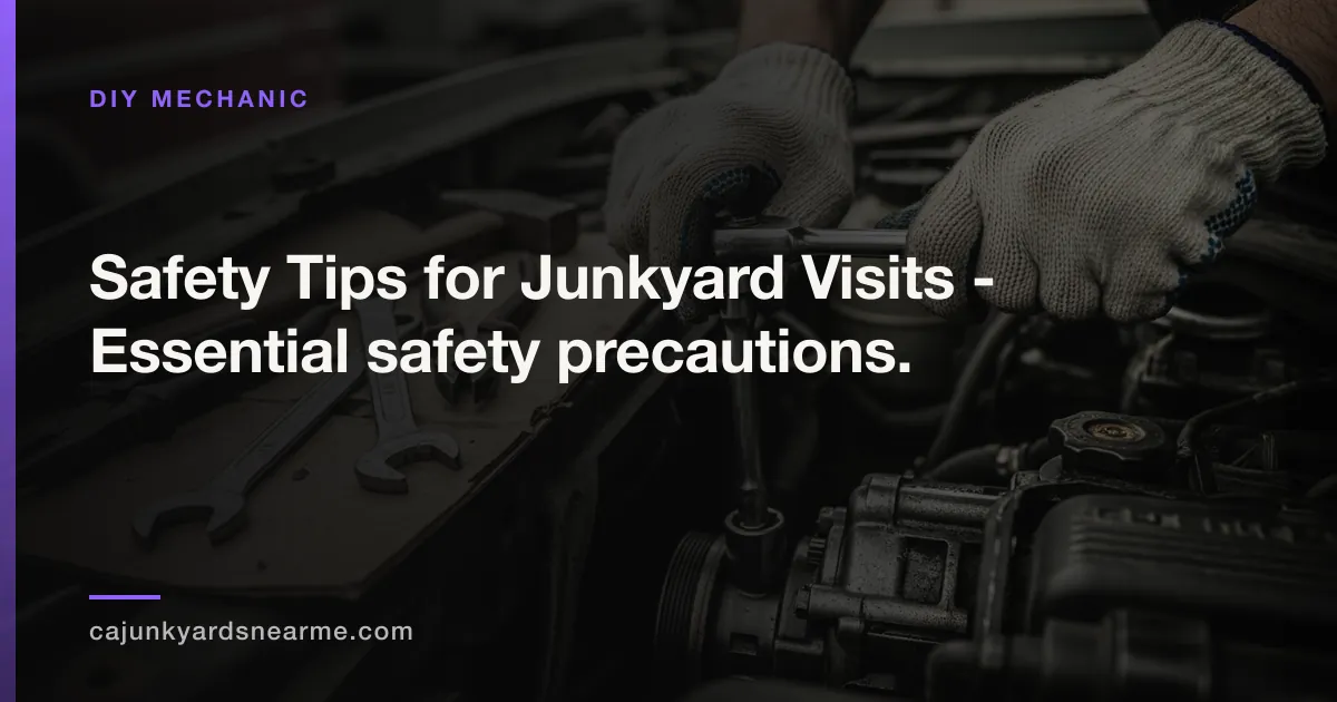 Safety Tips for Junkyard Visits - Essential safety precautions.