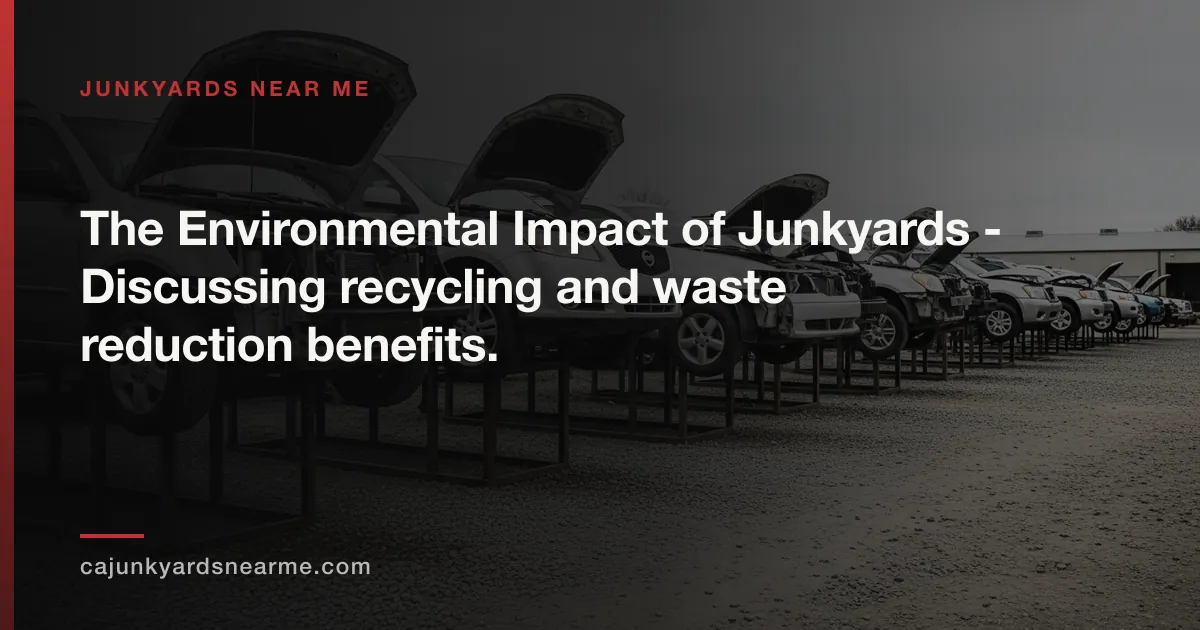 The Environmental Impact of Junkyards - Discussing recycling and waste reduction benefits.
