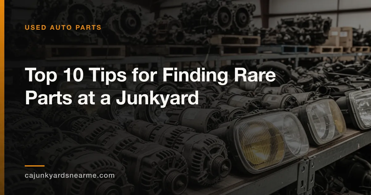 Top 10 Tips for Finding Rare Parts at a Junkyard