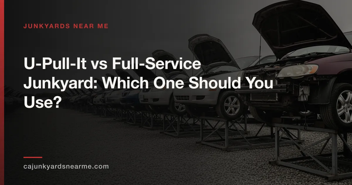 U-Pull-It vs Full-Service Junkyard: Which One Should You Use?