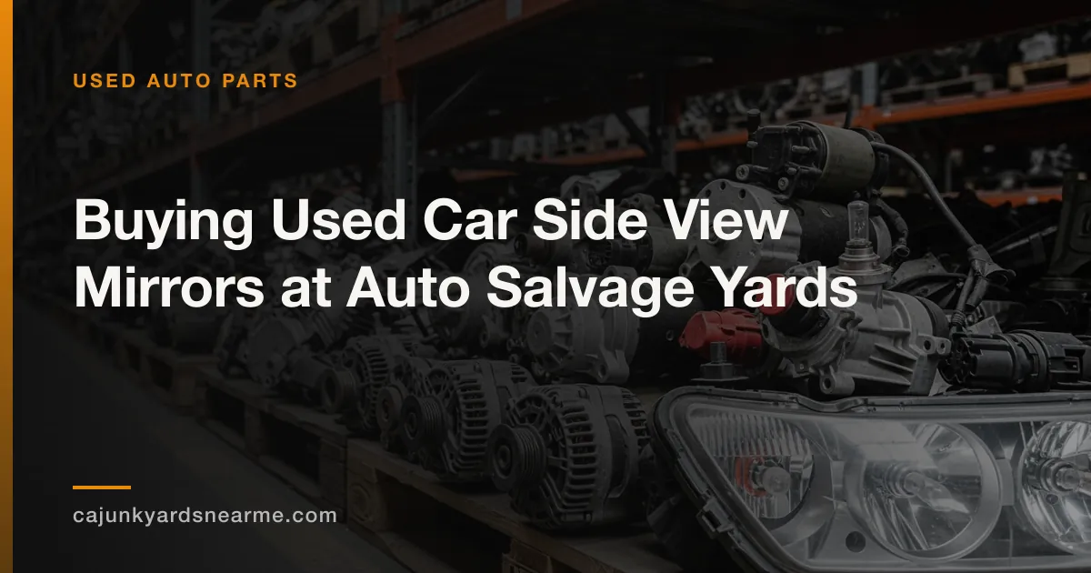 Buying Used Car Side View Mirrors at Auto Salvage Yards
