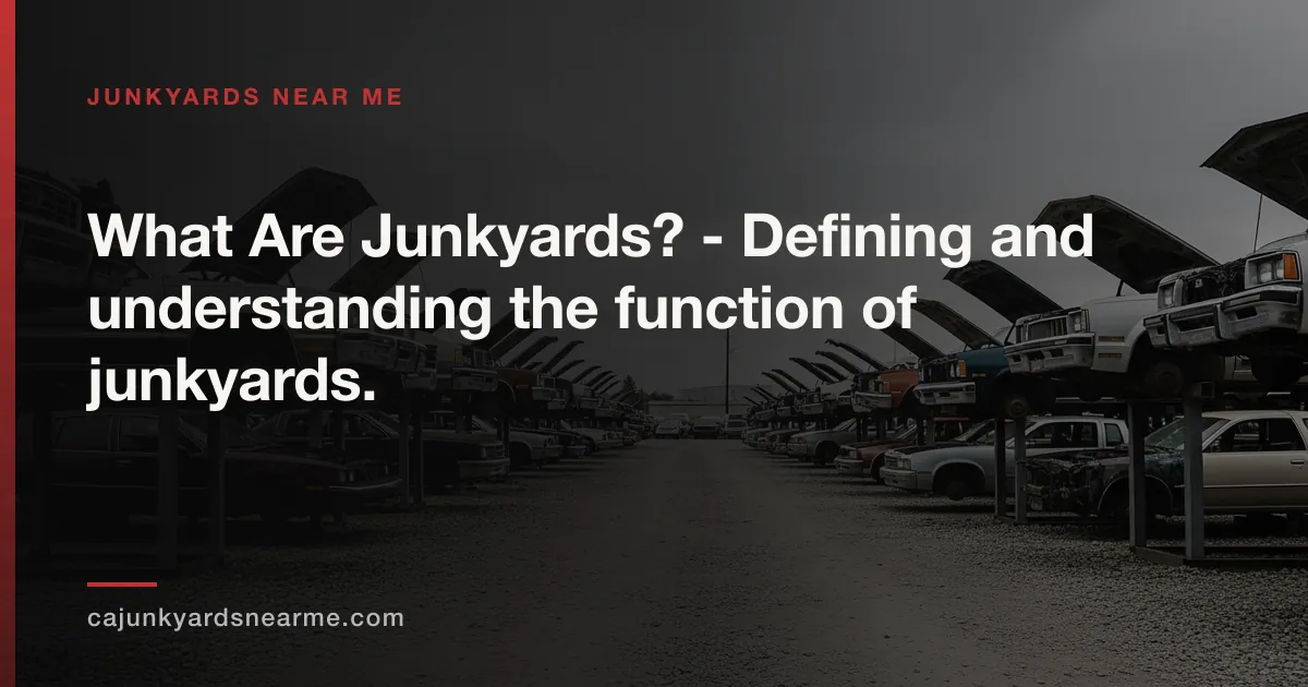 What Are Junkyards? - Defining and understanding the function of junkyards.