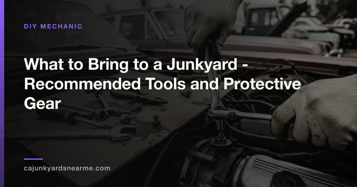 What to Bring to a Junkyard - Recommended Tools and Protective Gear
