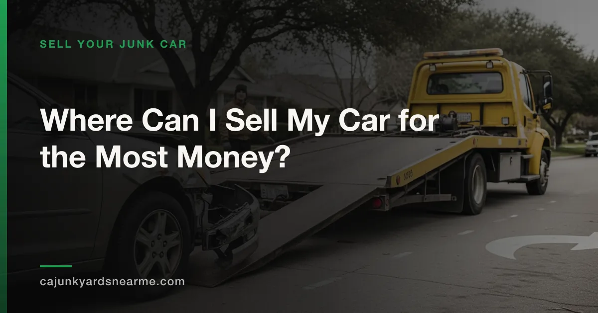 Where Can I  Sell My Car for the Most Money?