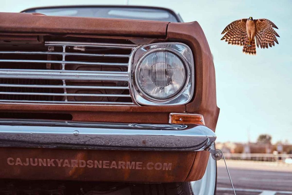 OEM classic car bumber from a salvage yard