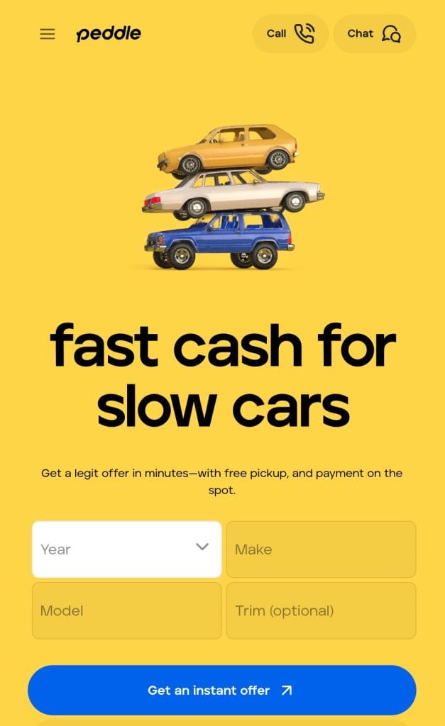 Peddle vs Wheelzy - $500 Cash For Junk Car Buyers Near Me