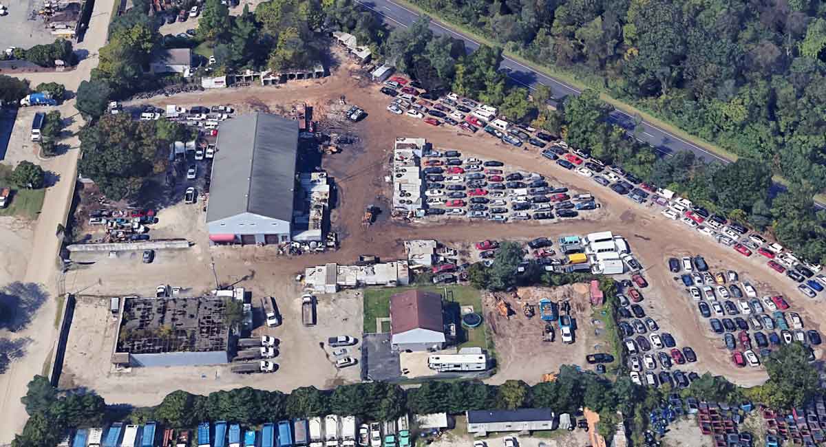 Aerial View of Redmond's Auto Parts at 8226 Baltimore Annapolis Blvd, Pasadena, MD 21122