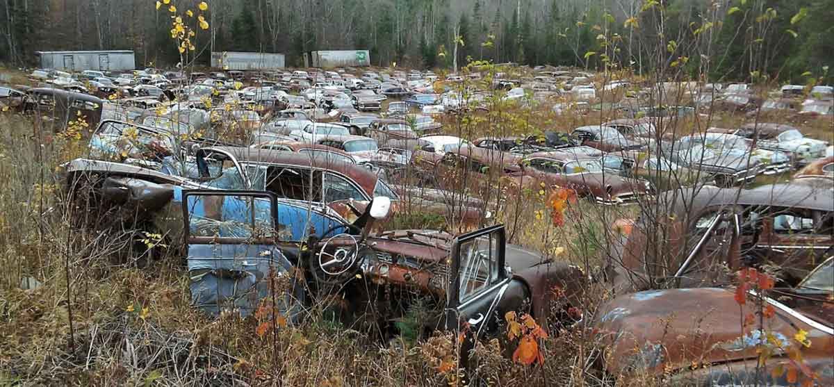 Parts of the past junkyard in Canaan New Hampshire