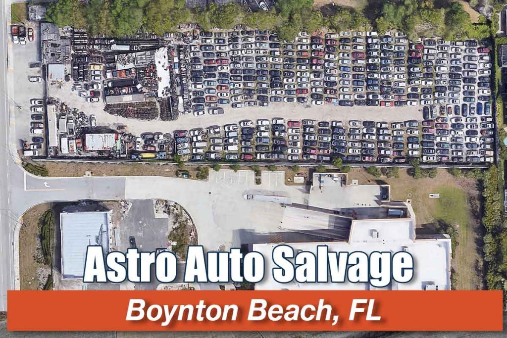 Aerial View of Astro Auto Salvage auto parts located at 12608 S Military Trail, Boynton Beach, FL 33436