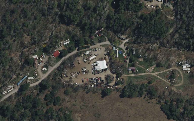 Aerial view of Stropes Wrecking Yard at 282 Strope Rd 1 Towanda PA 18848 768x480